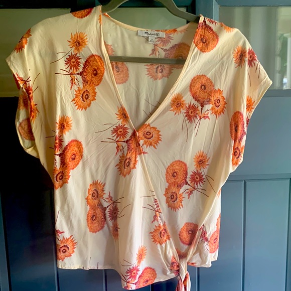 Madewell marigold wrap top - Picture 1 of 3